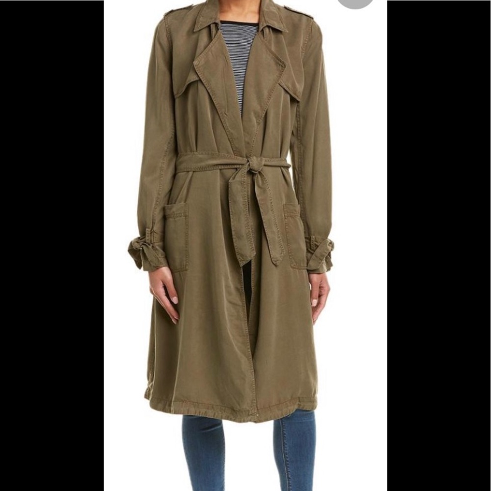 Three dots twill trench coat